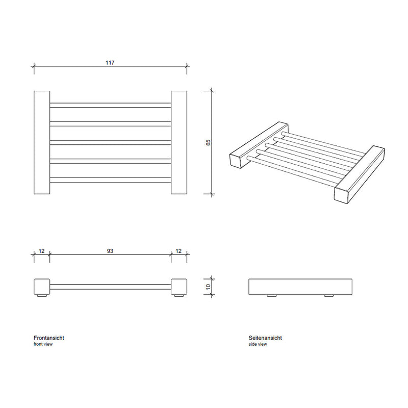 Universal Soap Dish - Free Standing - 1" Brass/Polished Chrome