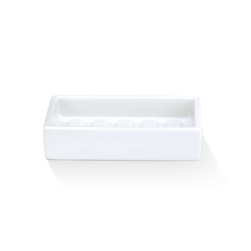 Porzellan Soap Dish - Free Standing - 5" Porcelain/White