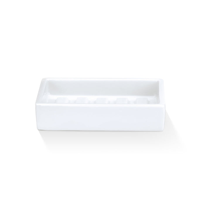 Porzellan Soap Dish - Free Standing - 5" Porcelain/White