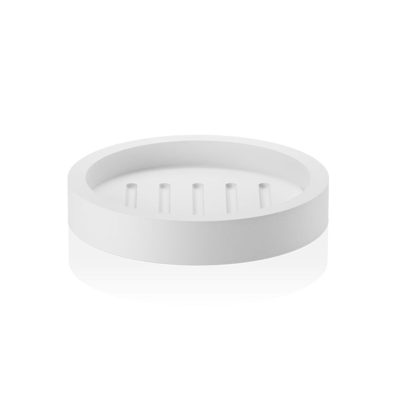 Stone Soap Dish - Free Standing - 1" Mineral/Matt White