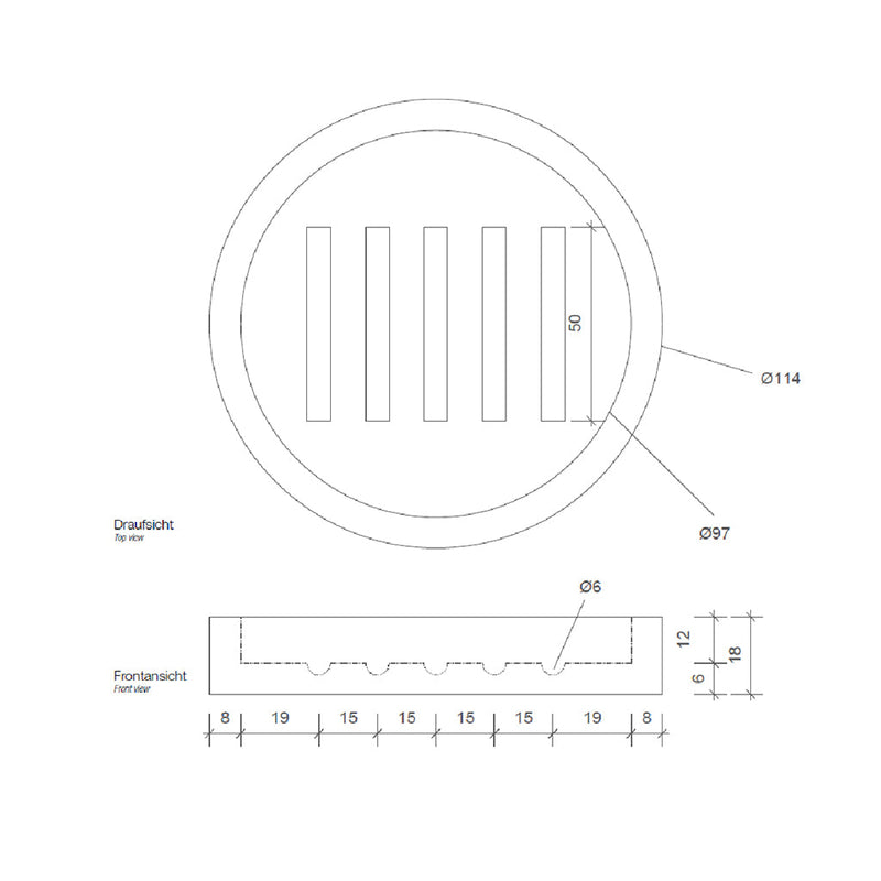 Stone Soap Dish - Free Standing - 1" Mineral/Matt White