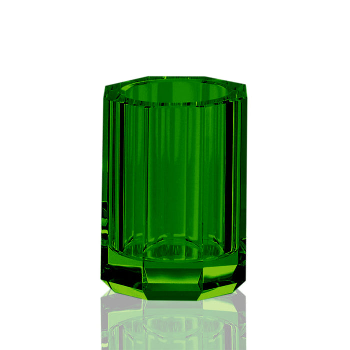 Kristall Toothbrush Holder - Free Standing - 4" Glass/Green