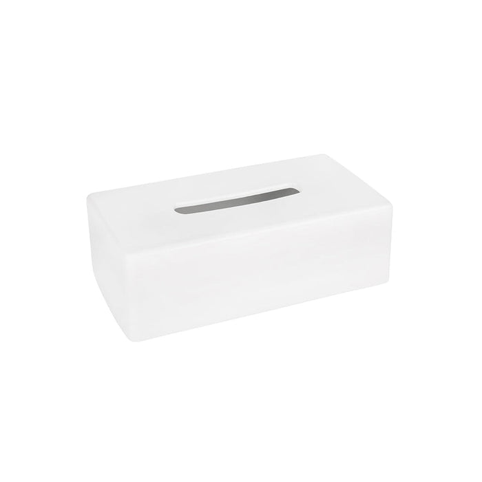 Porzellan Tissue Box - Wall Or Free Installation - 10" Porcelain/White