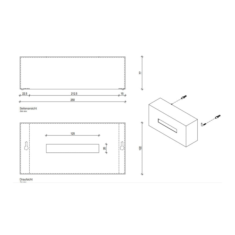 Cube Tissue Box - Wall Or Free Installation - 10" Stainless Steel/Satin Nickel (Final Sale)