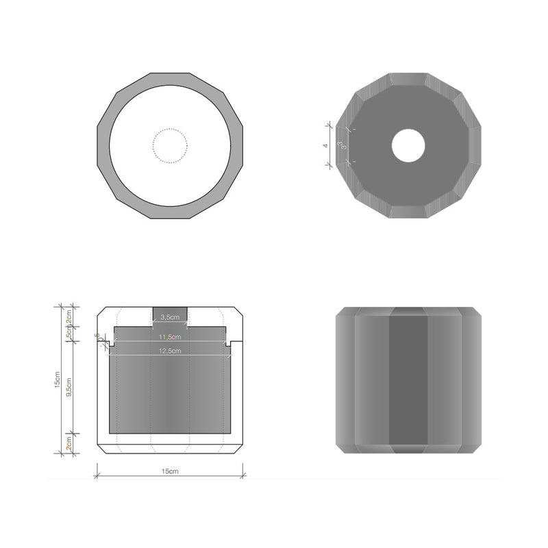 Kristall Tissue Box - Free Standing - 6" Glass/Amber