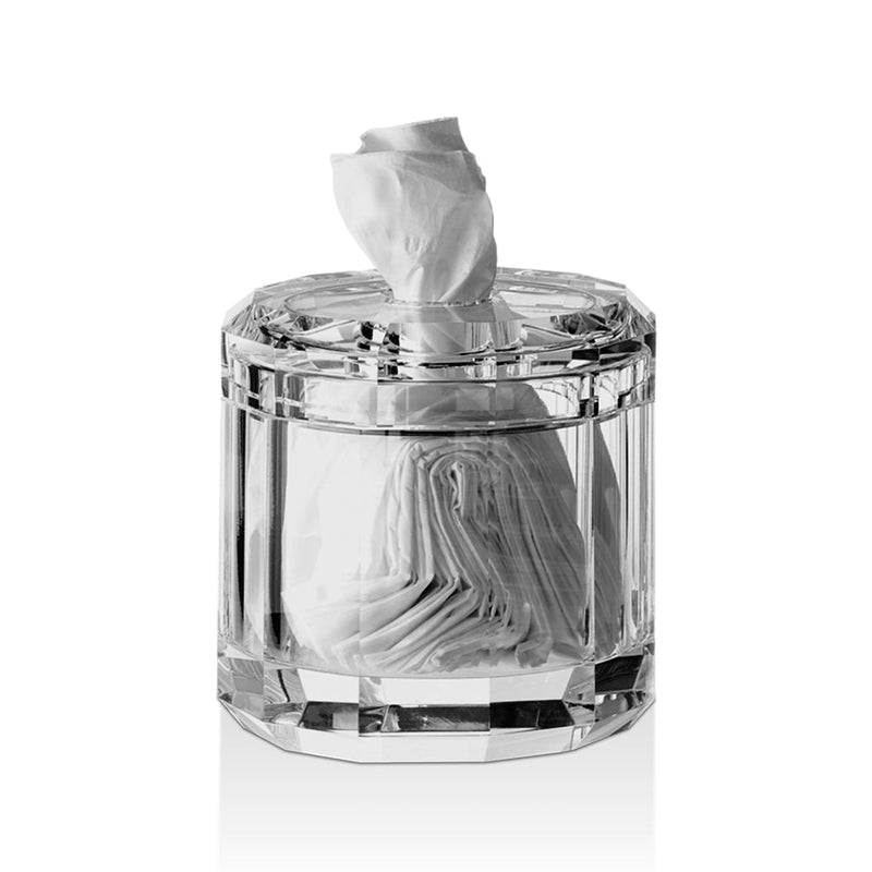 Kristall Tissue Box - Free Standing - 6" Glass/Clear