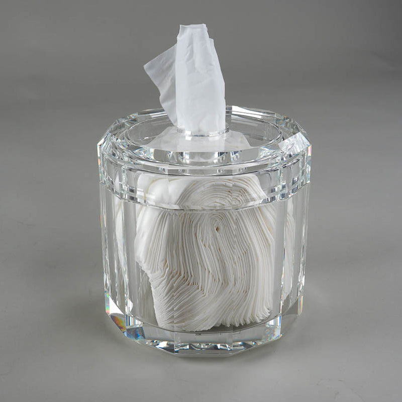 Kristall Tissue Box - Free Standing - 6" Glass/Clear