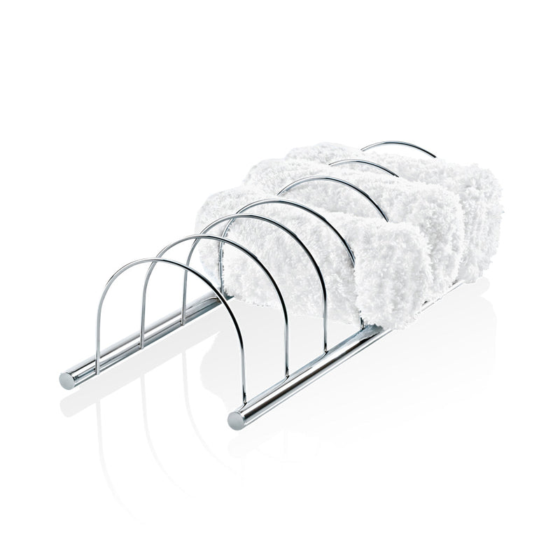 Guests Rack Towel Holder - Wall Or Free Installation - 14" Stainless Steel/Polished Chrome