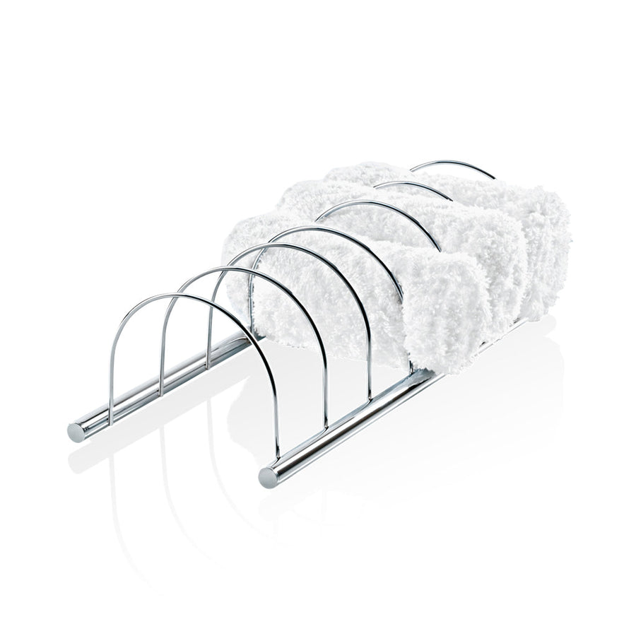 Guests Rack Towel Holder - Wall Or Free Installation - 14" Stainless Steel/Polished Chrome