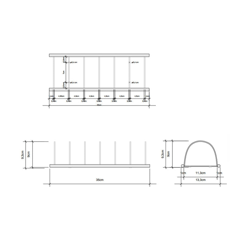 Guests Rack Towel Holder - Wall Or Free Installation - 14" Stainless Steel/Polished Chrome