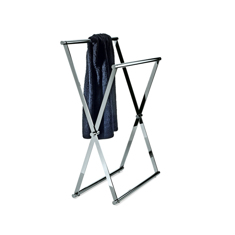 Cross 2 Bar Towel Holder - Free Standing - 37" Steel/Polished Chrome