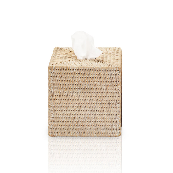 Basket Tissue Box - Free Standing - 6" Rattan/Rattan Light