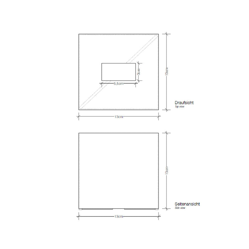 Cube Tissue Box - Free Standing - 6" Stainless Steel/Polished Chrome