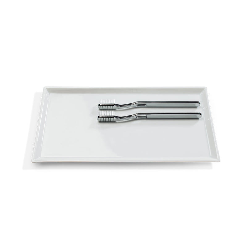 Rectangular Tray - Free Standing - 12" Porcelain/White (Final Sale)