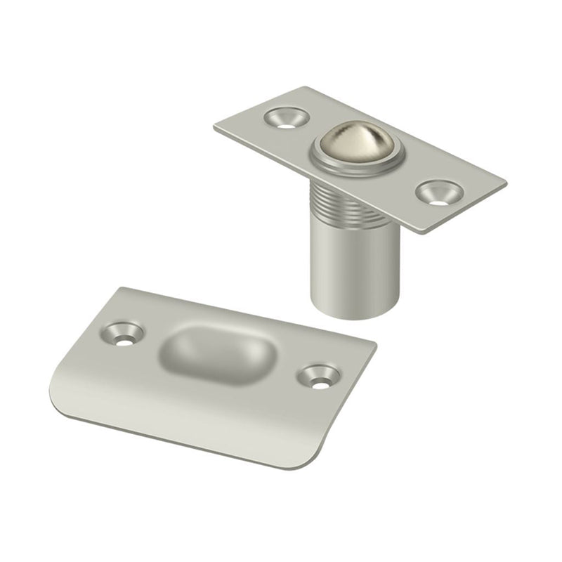 Catches Ball Catch - Door Mount - 3" Brass/Brushed Nickel