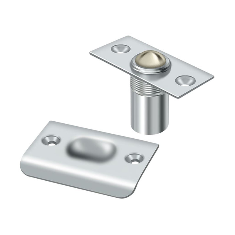 Catches Ball Catch - Door Mount - 3" Brass/Polished Chrome