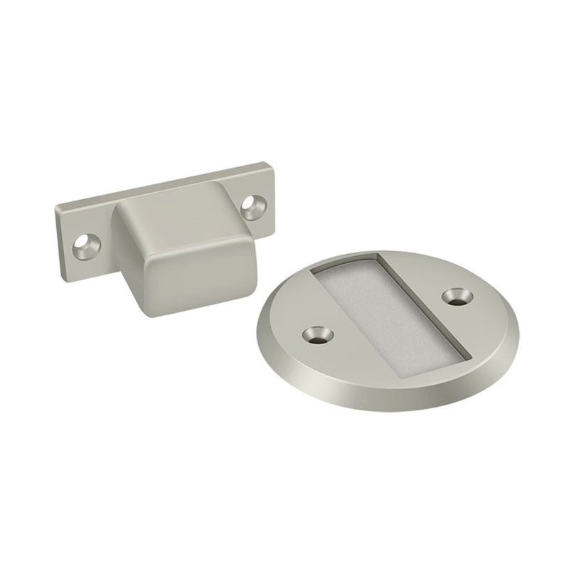 Magnetic Door Stop - Door Mount - 3" Brass/Brushed Nickel