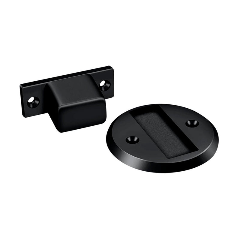 Magnetic Door Stop - Door Mount - 3" Brass/Paint Black
