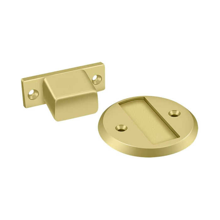Magnetic Door Stop - Door Mount - 3" Brass/Polished Brass