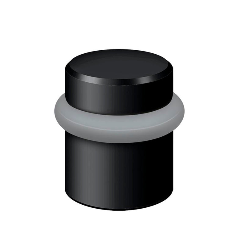 Universal Door Stop - Door Mount - 2" Brass/Paint Black