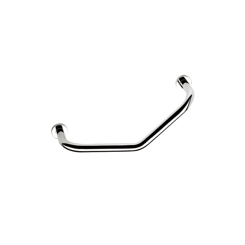 Munich Reversible 120 Degrees Grab Bar - Wall Mount - 15" Brass/Polished Chrome