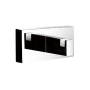 Luk 2 Single Hook - Wall Mount - 2" Brass/Polished Chrome