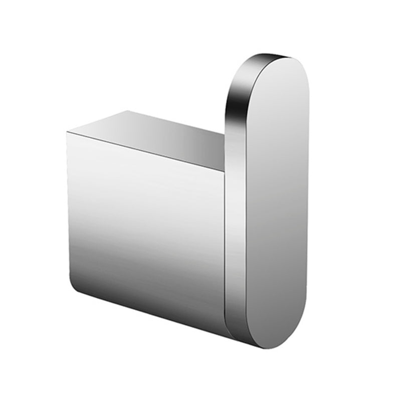 Moon Single Hook - Wall Mount - 1" Brass/Polished Chrome