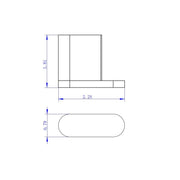 Moon Single Hook - Wall Mount - 1" Brass/Polished Chrome