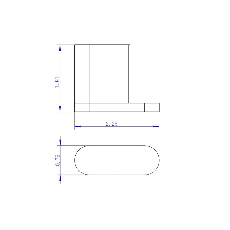 Moon Single Hook - Wall Mount - 1" Brass/Matt Black