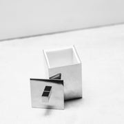 Cubic Multipurpose Box - Free Standing - 4" Brass/Polished Chrome