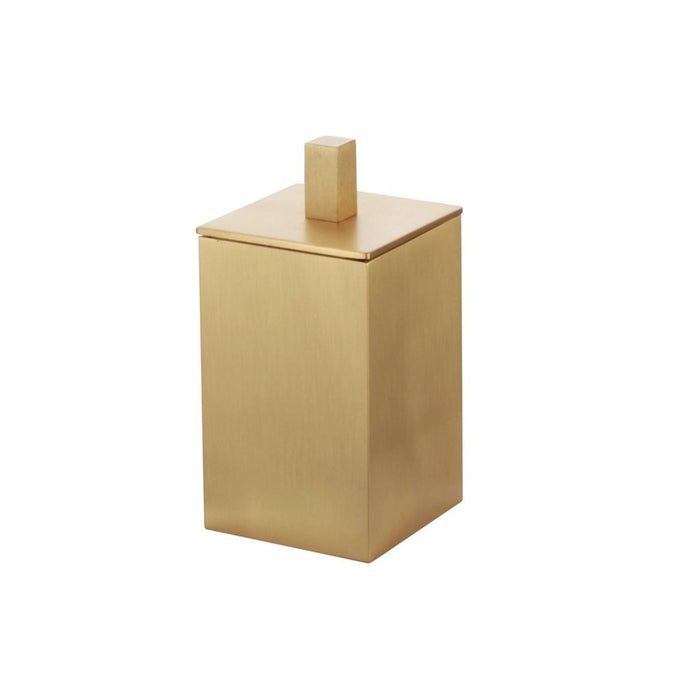 Cubic Multipurpose Box - Free Standing - 4" Brass/Satin Brass