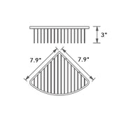 Flat Shower Basket - Wall Mount - 8" Brass/Matt Black