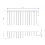 Shower Complements Shower Basket - Wall Mount - 10" Brass/Polished Chrome