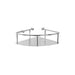 Shower Complements Corner Shower Basket - Wall Mount - 8" Brass/Polished Chrome