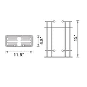 Shower Complements Double Shower Basket - Wall Mount - 11" Brass/Polished Chrome