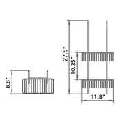 Shower Complements Double Shower Basket - Hang-Up - 12" Brass/Polished Chrome