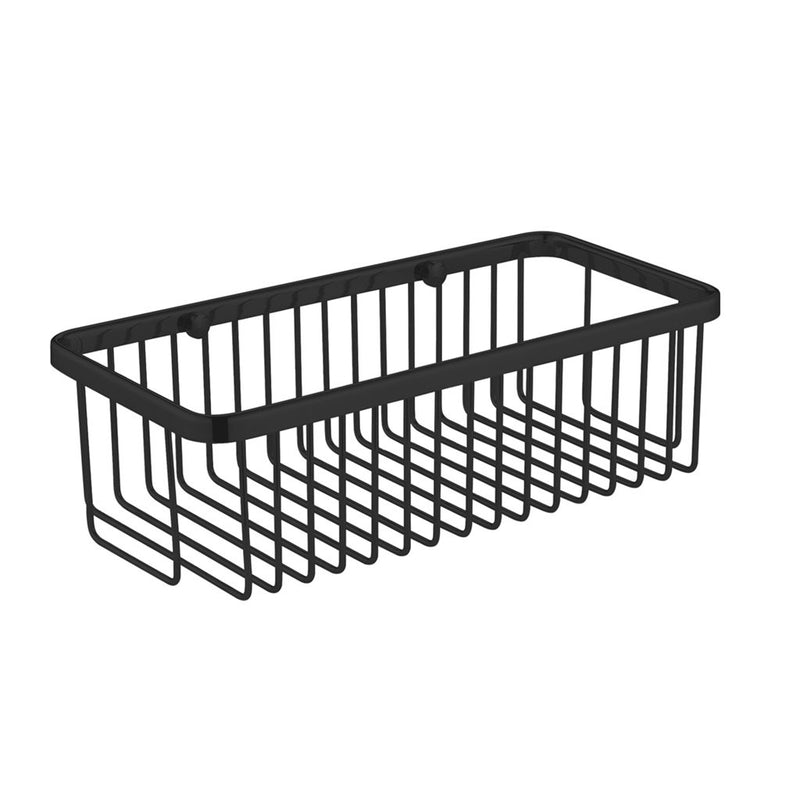 Shower Complements Shower Basket - Wall Mount - 12" Brass/Matt Black