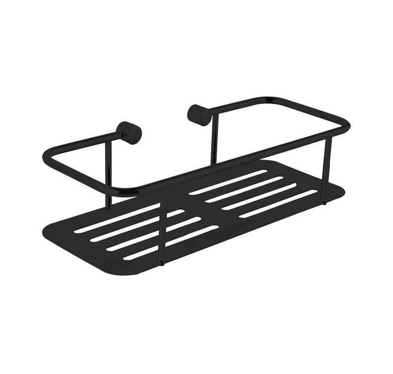 Shower Complements Shower Basket - Wall Mount - 11" Brass/Matt Black