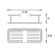 Shower Complements Shower Basket - Wall Mount - 11" Brass/Matt Black