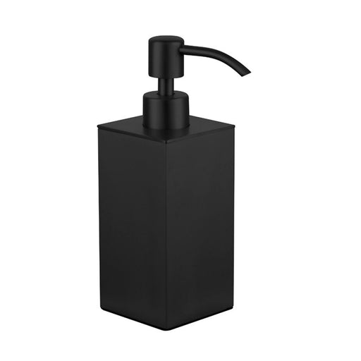 Cubic Soap Dispenser - Free Standing - 7" Brass/Matt Black