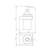 Moon Soap Dispenser - Wall Mount - 3" Brass/Glass/Polished Chrome