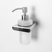 Moon Soap Dispenser - Wall Mount - 3" Brass/Glass/Polished Chrome