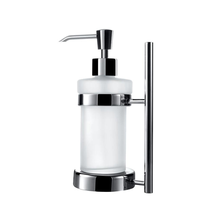 Smart Soap Dispenser - Free Standing - 3" Brass/Glass/Polished Chrome