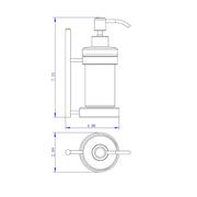 Smart Soap Dispenser - Free Standing - 3" Brass/Glass/Polished Chrome