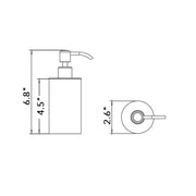 Smart Soap Dispenser - Free Standing - 7" Brass/Polished Chrome