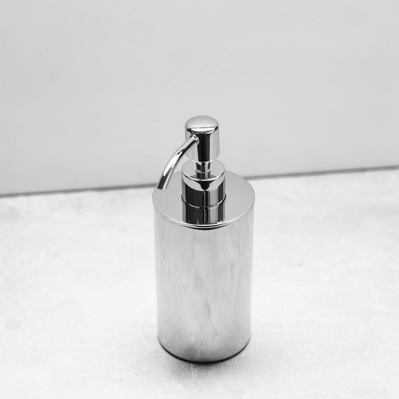 Smart Soap Dispenser - Free Standing - 7" Brass/Polished Chrome