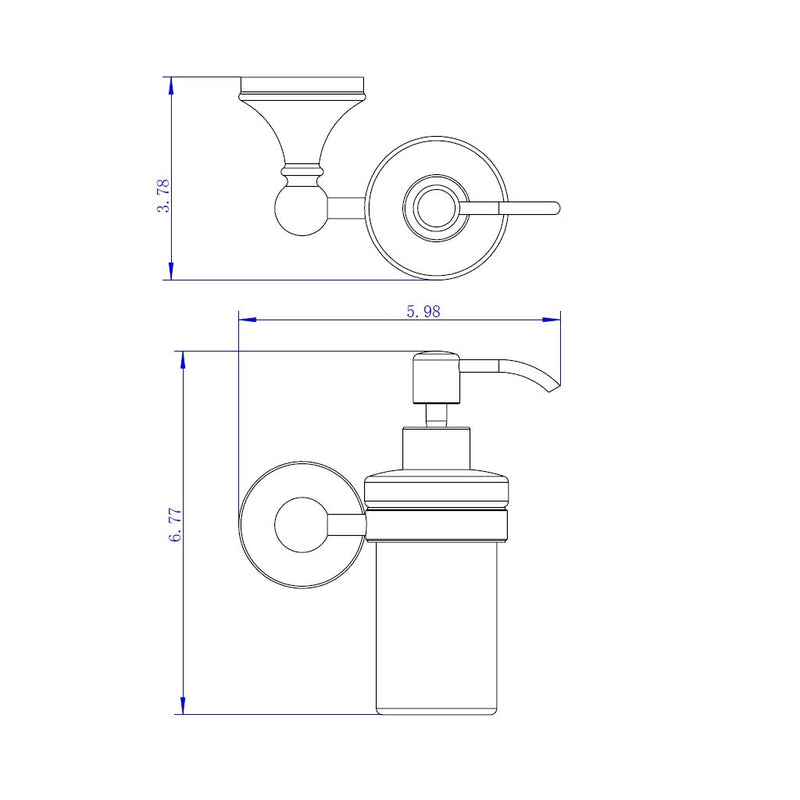 Viena Soap Dispenser - Wall Mount - 7"