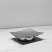 Cubic Soap Dish - Free Standing - 4" Brass/Polished Chrome