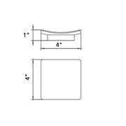 Cubic Soap Dish - Free Standing - 4" Brass/Satin Brass