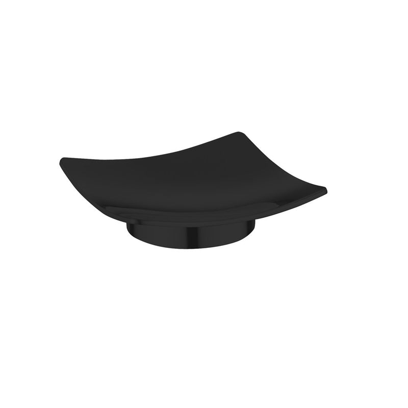 Cubic Soap Dish - Free Standing - 4" Brass/Matt Black